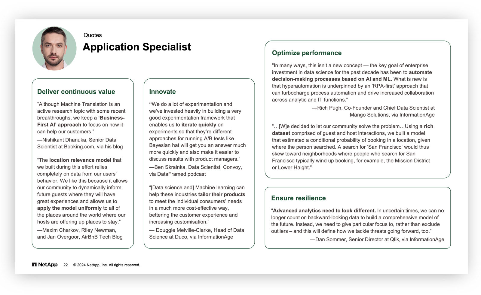 tech firm personas deck